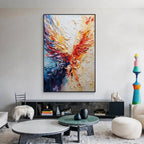 Textured Abstract Wall Art – Vibrant Color Flow