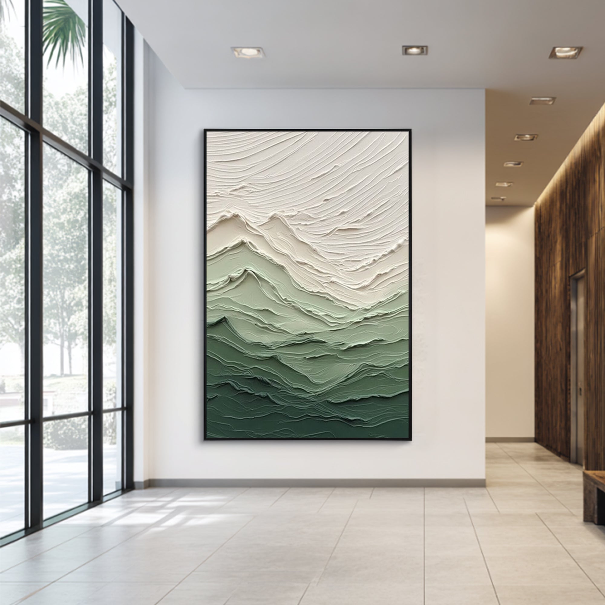 Textured Abstract Mountain Wall Art