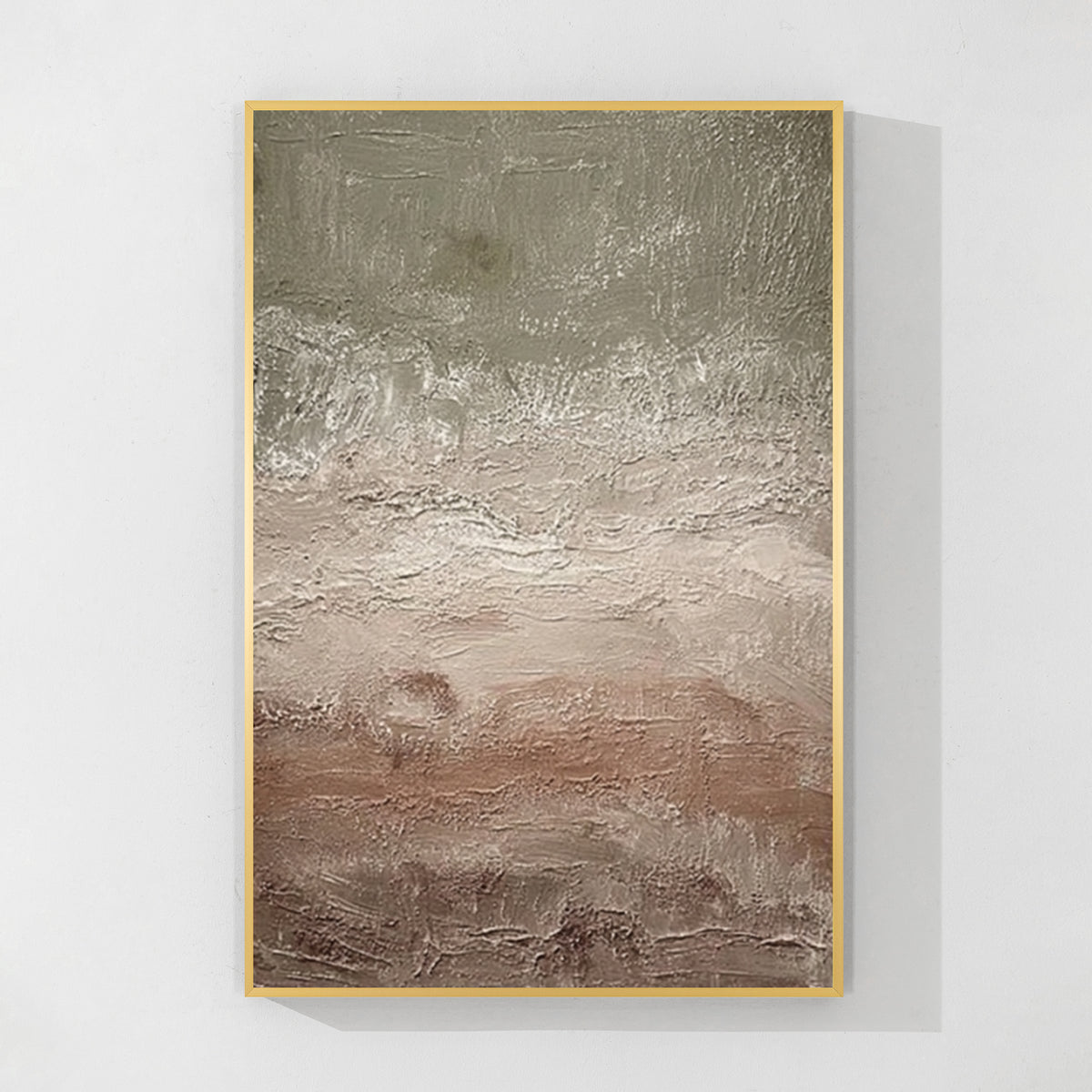 Taupe Textured Abstract Wall Art