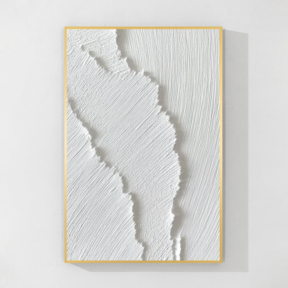 White Textured Abstract Wall Art