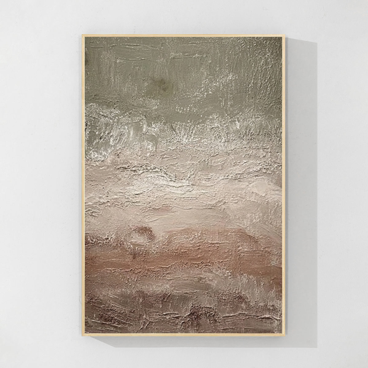 Taupe Textured Abstract Wall Art