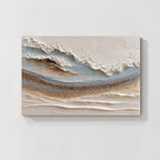 Textured Abstract Ocean Wave Wall Art