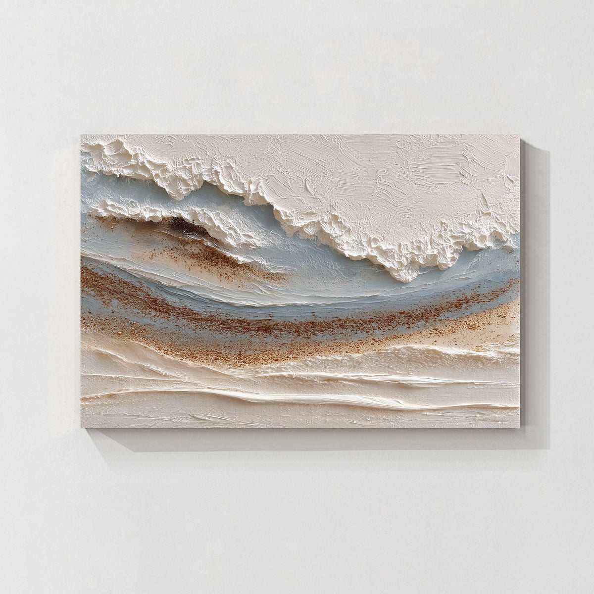 Textured Abstract Ocean Wave Wall Art