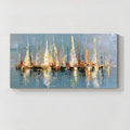 Abstract Sailboat Marina Canvas Wall Art