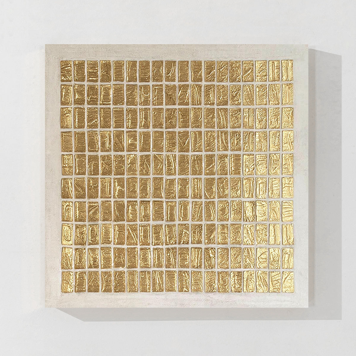Gold Geometric Abstract Textured Canvas Wall Art