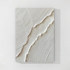 White Textured Abstract Wall Art