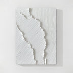 Weiß strukturierte abstrakte Wandkunst