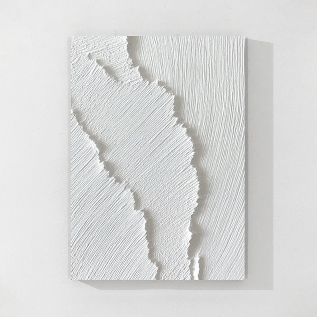 White Textured Abstract Wall Art