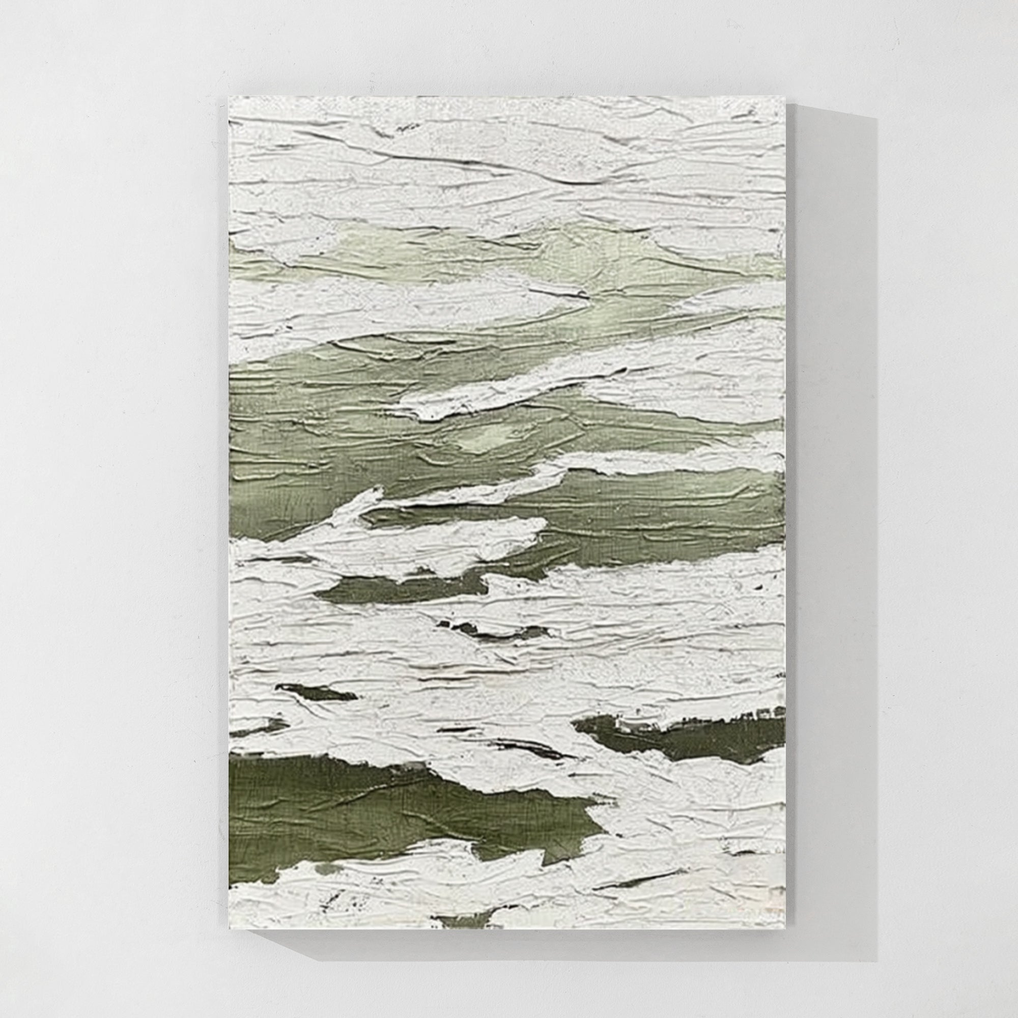 Modern Abstract Green Textured Wall Art