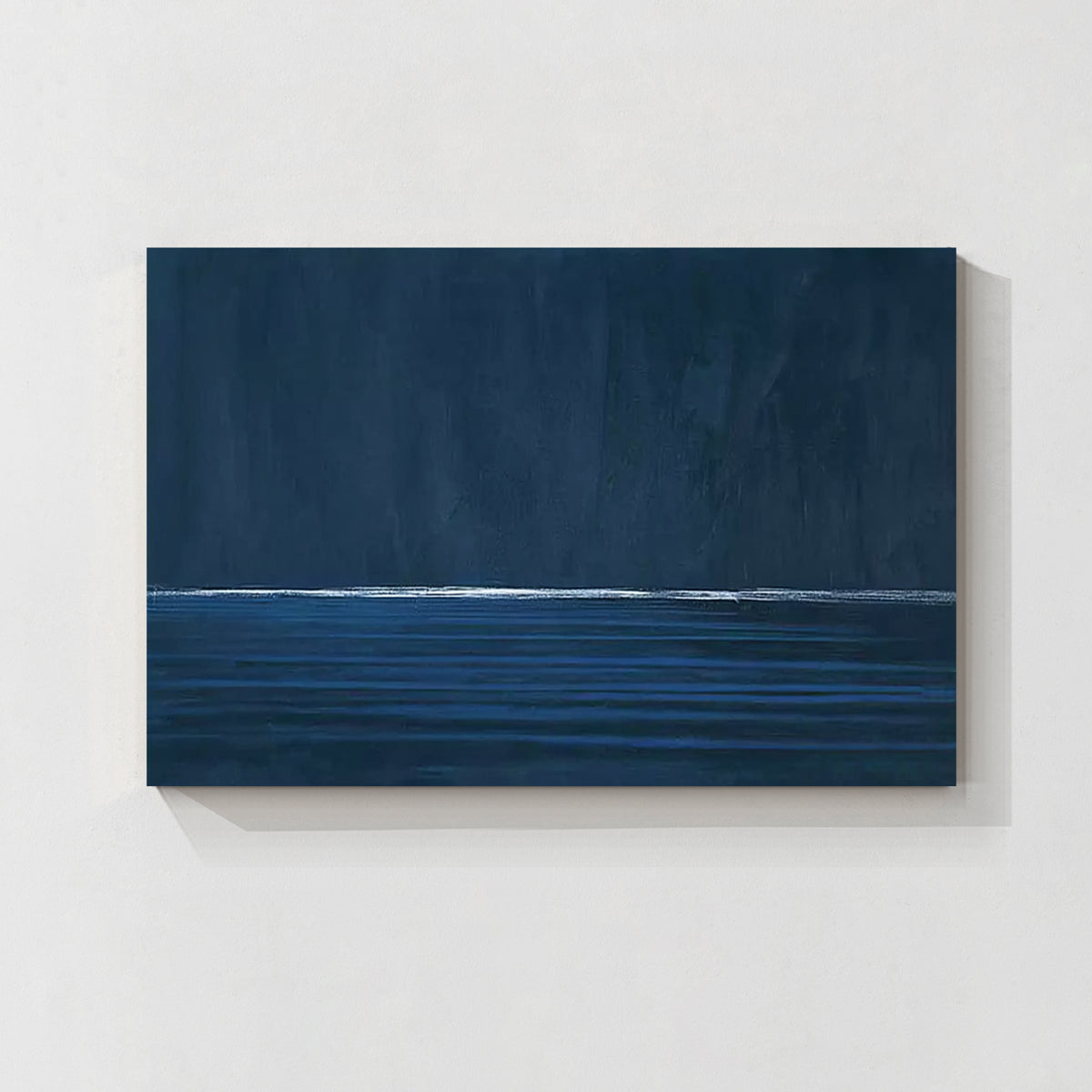 Deep Blue Abstract Ocean Oil Painting