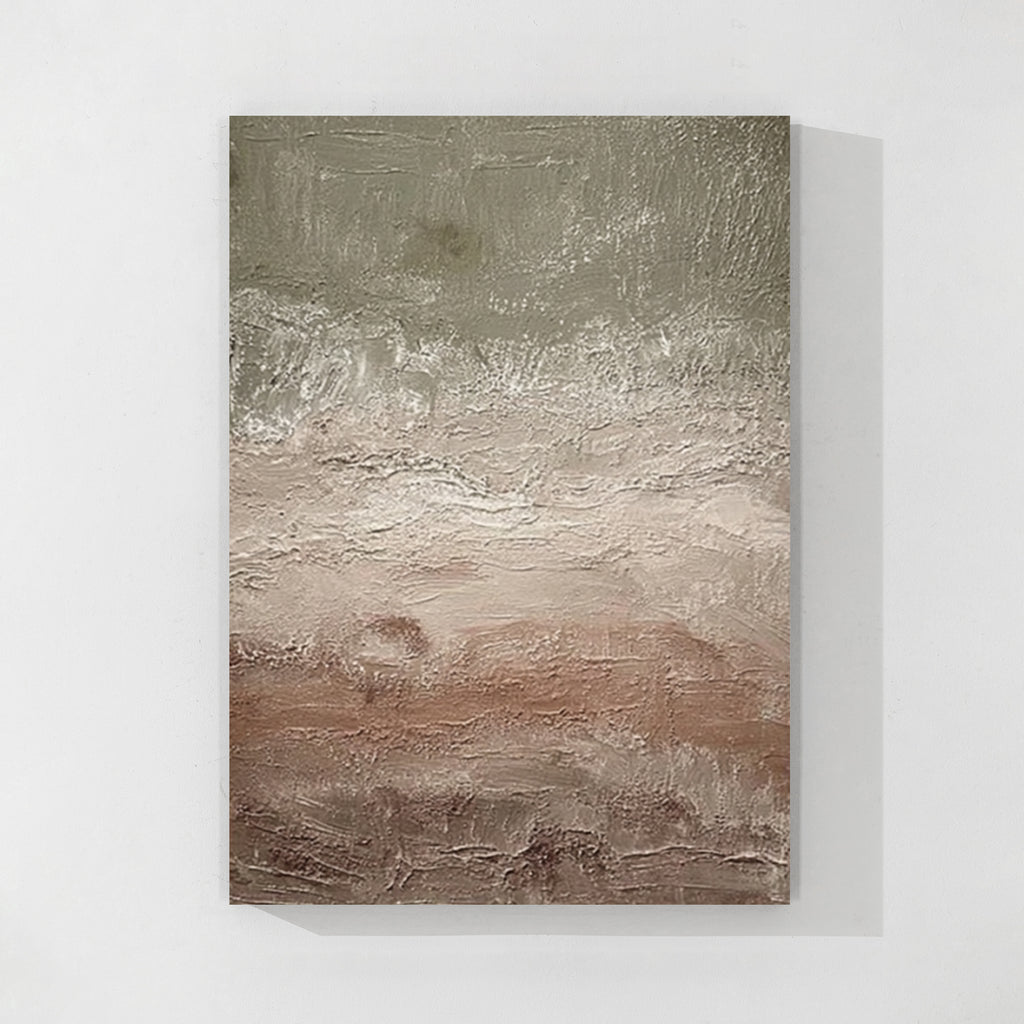 Taupe Textured Abstract Wall Art