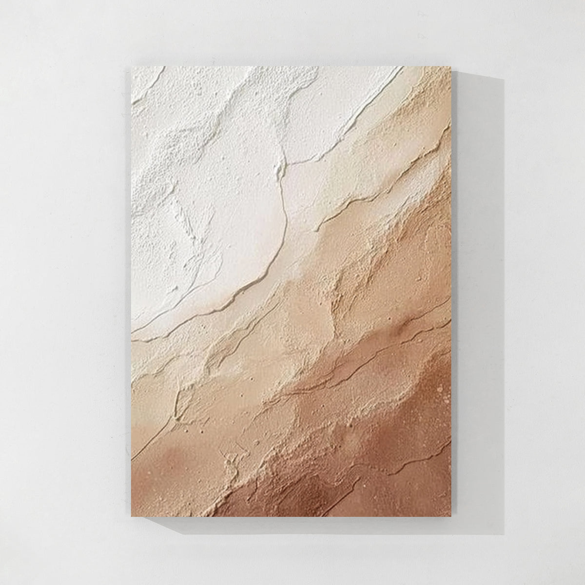 Neutral Beige Abstract Textured Wall Art