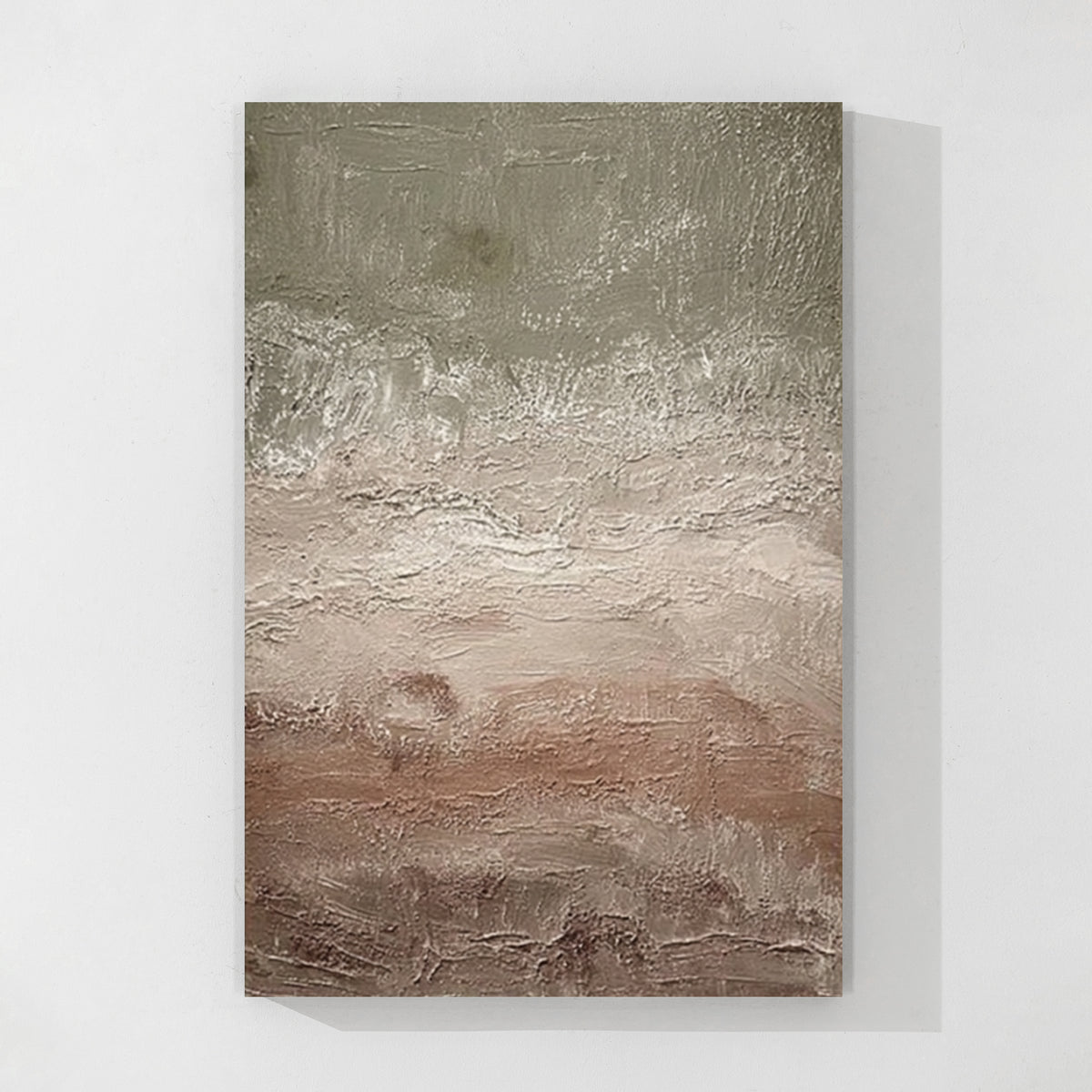 Taupe Textured Abstract Wall Art