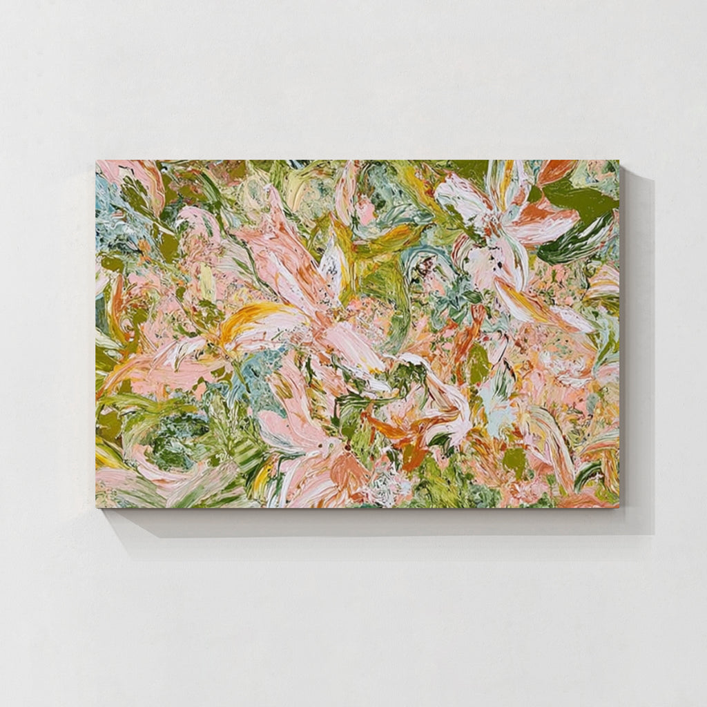 Abstract Floral Textured Canvas Wall Art