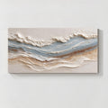 White Abstract Textured Canvas Wall Art