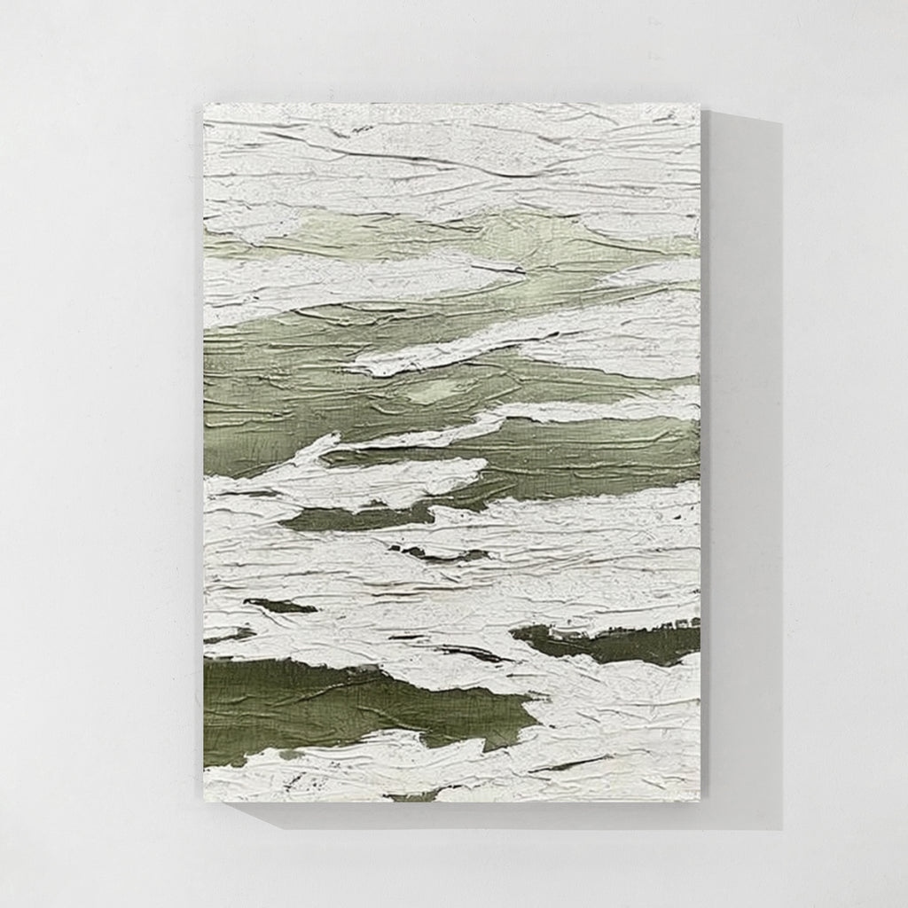 Modern Abstract Green Textured Wall Art