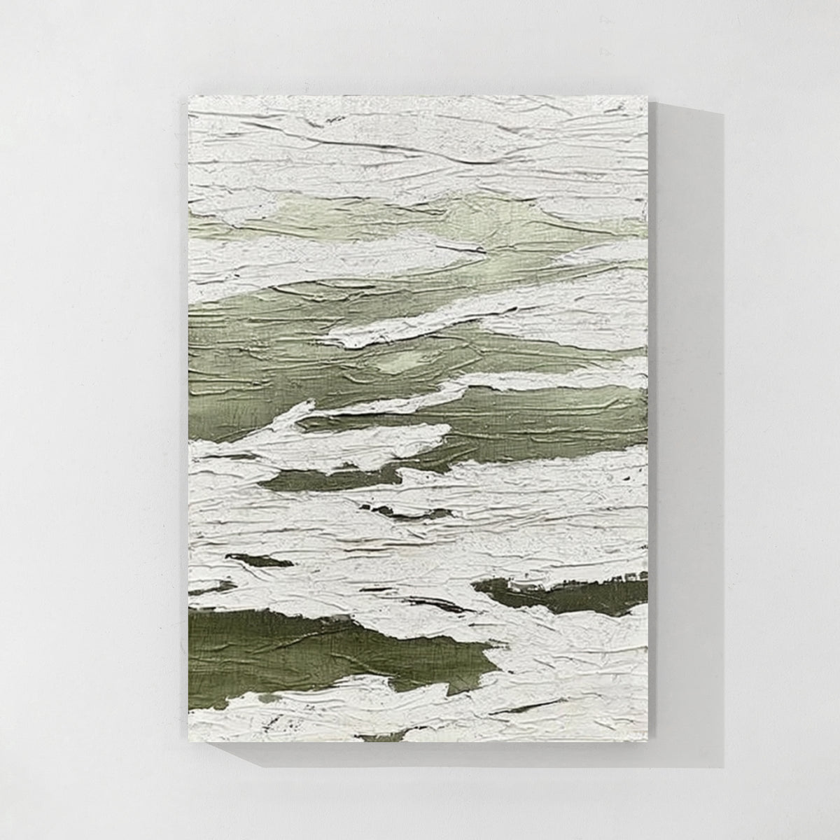 Modern Abstract Green Textured Wall Art