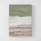 Sage Green Textured Abstract Wall Art