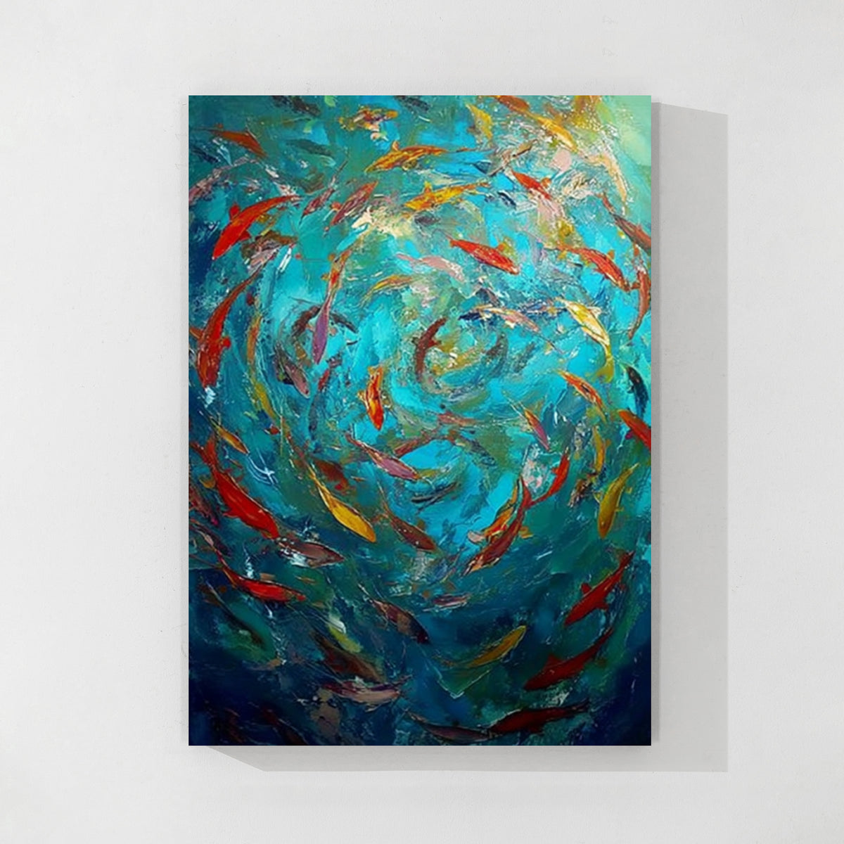 Colorful Koi Fish Wall Art