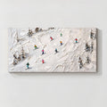 Abstract Skiing Textured Oil Painting_SW02