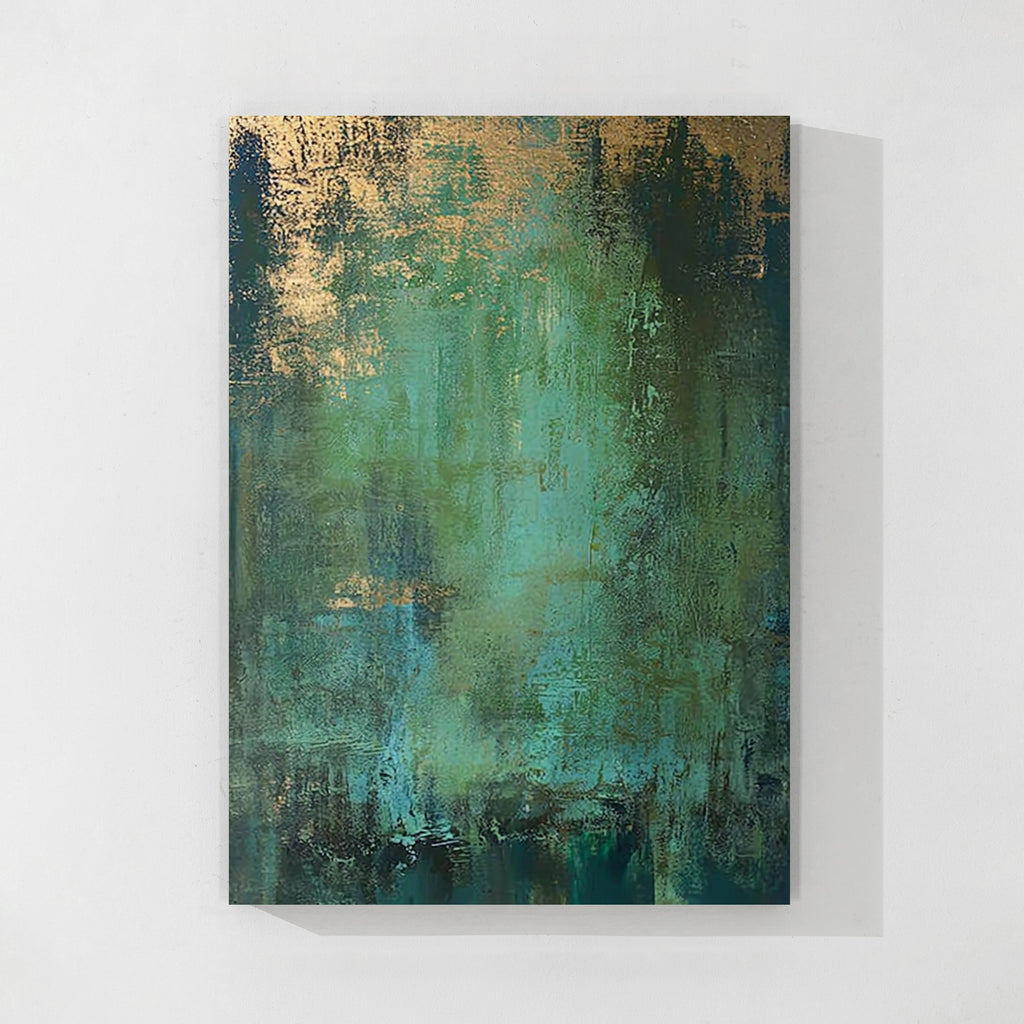 Emerald Green Abstract Textured Painting-WS001