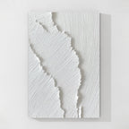 White Textured Abstract Wall Art