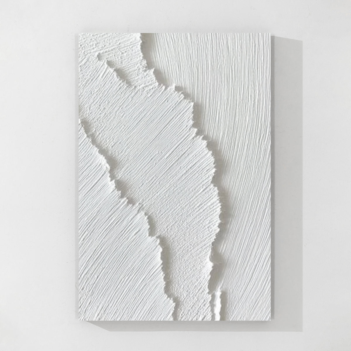 White Textured Abstract Wall Art