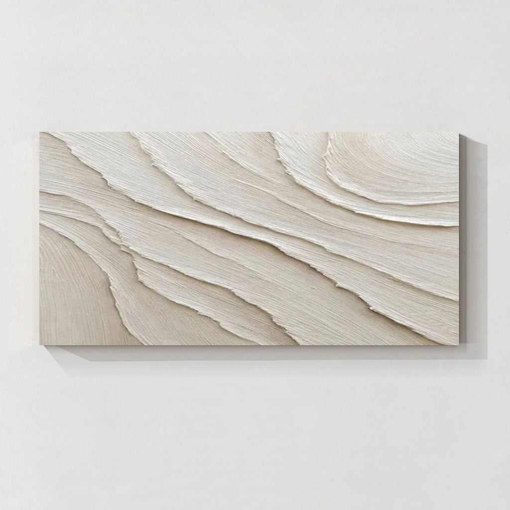 Ivory White Abstract Wall Art-WS002
