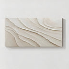 Ivory White Abstract Wall Art-WS002