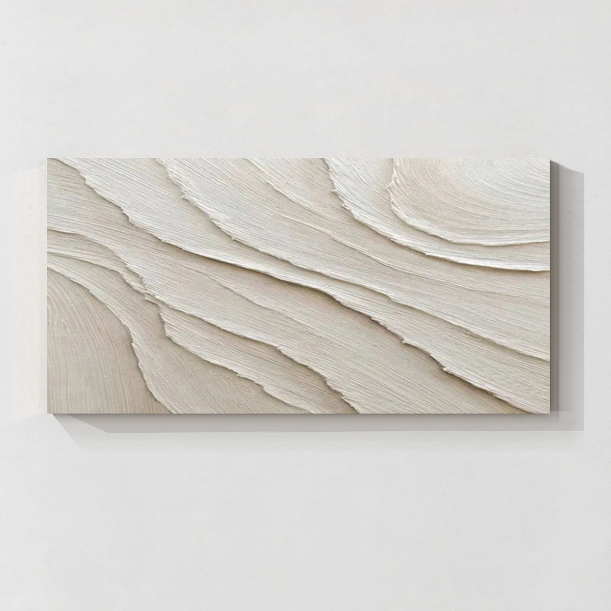 Ivory White Abstract Wall Art-WS002