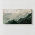 Green Textured Abstract Canvas Wall Art