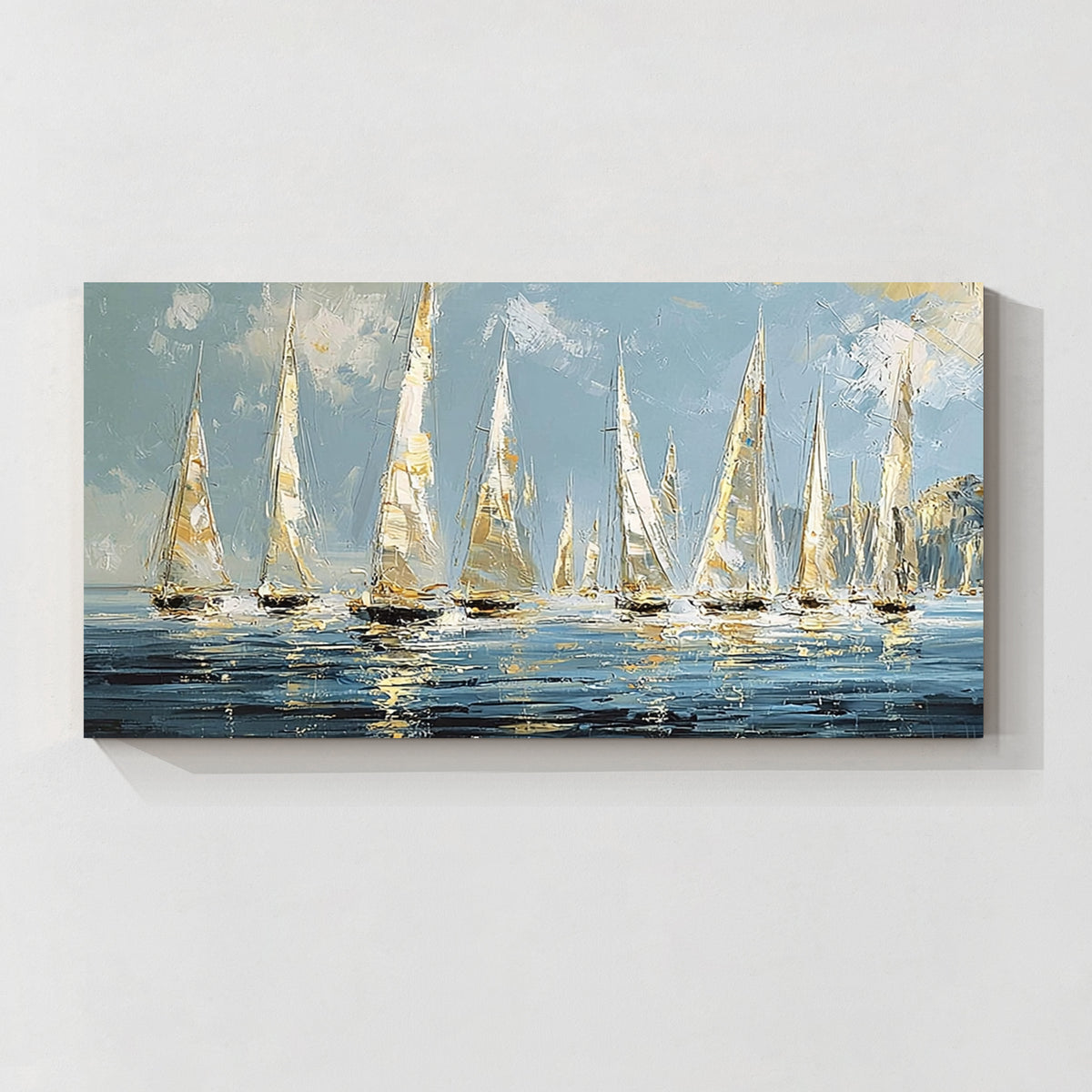 Sailing Boats Seascape Canvas Wall Art