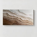 Neutral Brown and Cream Textured Abstract Wall Art