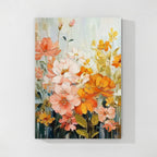 Orange-pinkes florales Wandbild