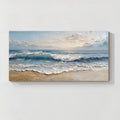 Coastal Serenity Ocean Wave Textured Canvas Wall Art