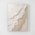 White Beige Abstract Textured Canvas Wall Art