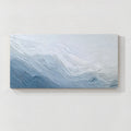Blue and white 3D textured abstract wall art with layered relief design, modern minimalist canvas artwork for contemporary home decor