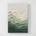 green textured abstract canvas wall art painting