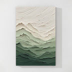 green textured abstract canvas wall art painting